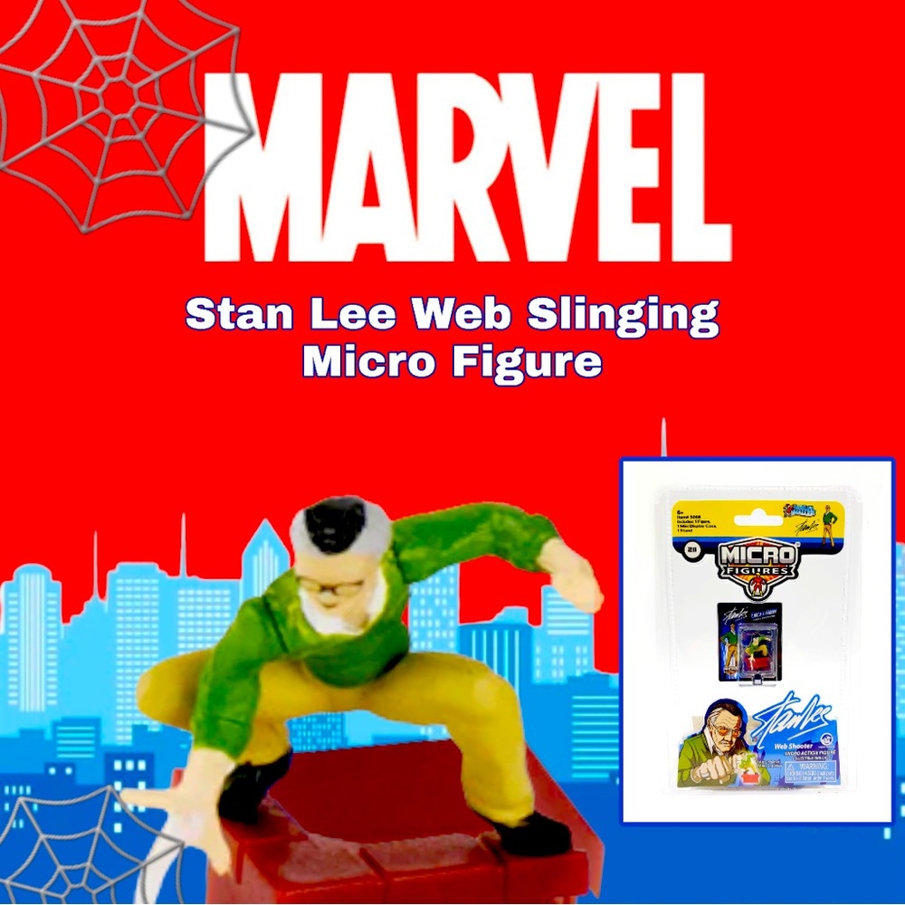 World’s Smallest Micro Action Figures Stan Lee Web Shooter #211 (5068). NEW!